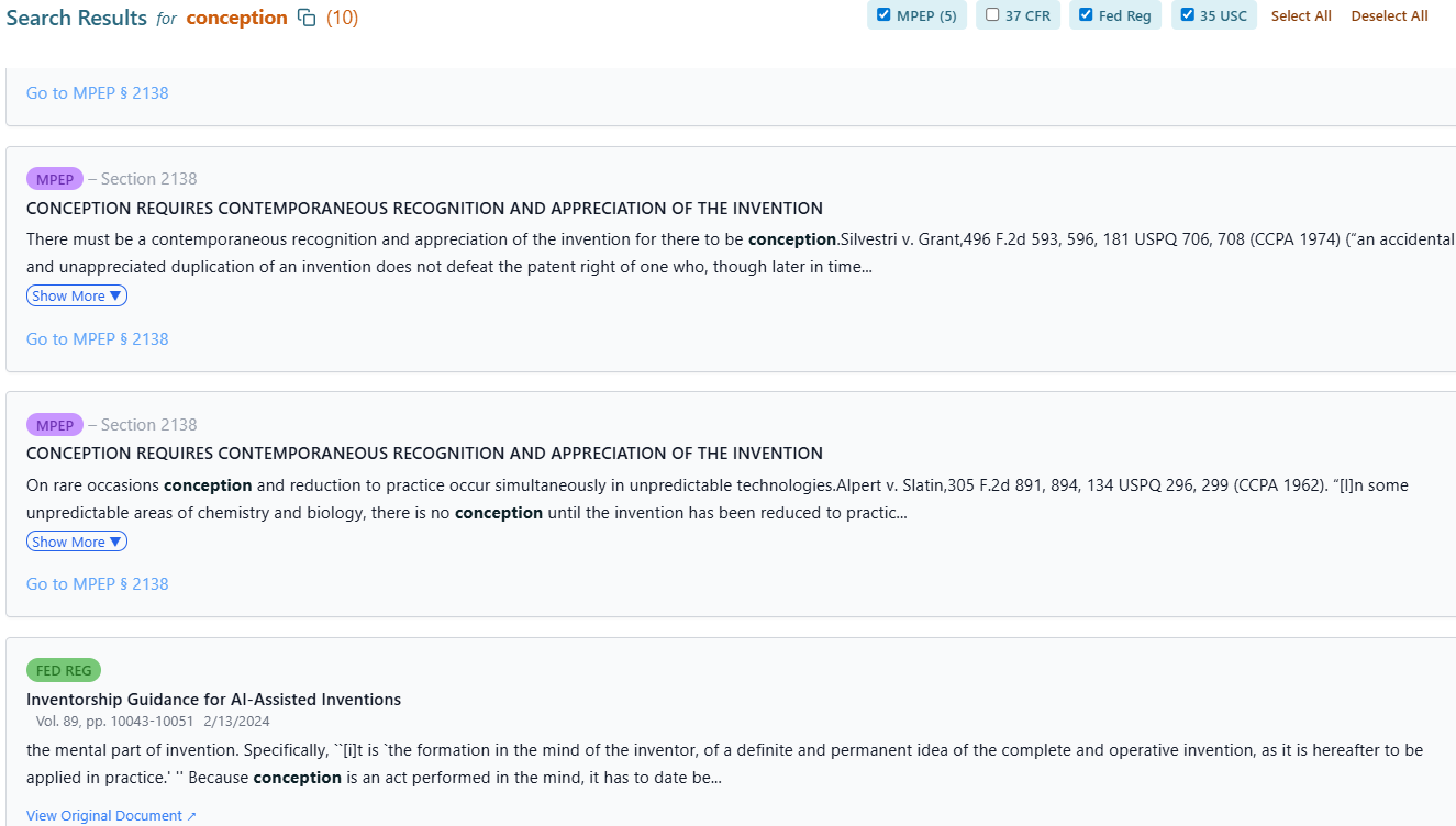 Legal Resources Search Interface